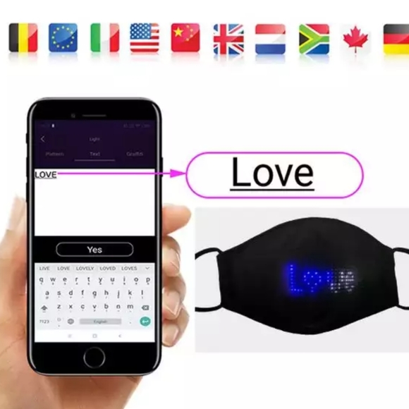 Programmable L.E.D Face Mask - Picture 5 of 7